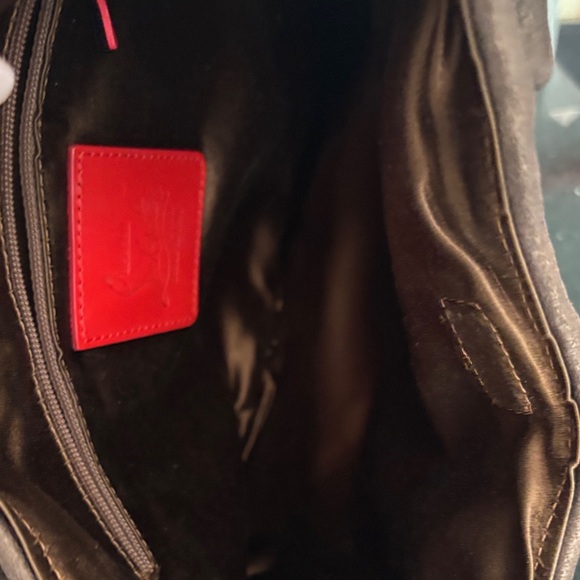 Christian Louboutin Chocolate Brown Leather Shoulder Bag - Picture 4 of 7